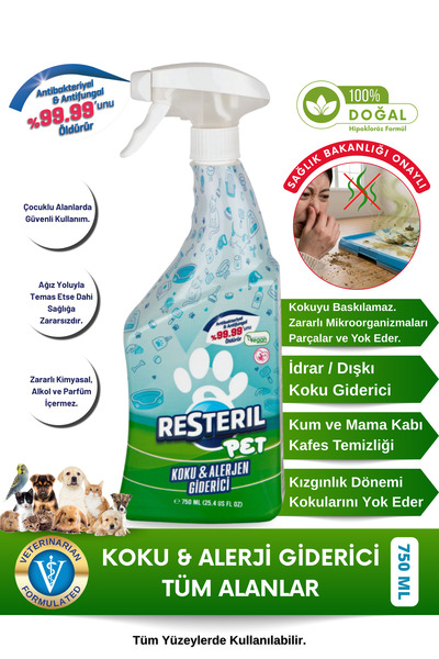 Resteril Köpek Koku Giderici Çiş Kokusu Tuvalet Eğitimi Köpek Yatağı İdrar Kö...