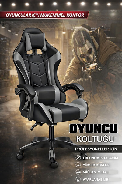 Havana GRİ Desen Oyuncu Koltuğu Gaming Chair ergonomik bilgisayar Sandalyesi ...