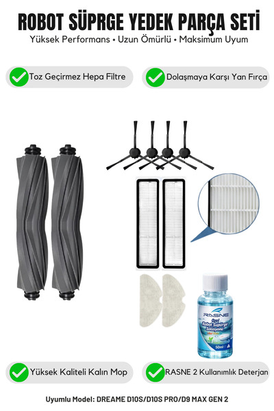 Asgard Grup DREAME D10S, D10S PRO, D9 MAX GEN 2 COMPATIBIL 2 Perie principală...