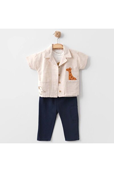 Necix's 3-Piece Set with Lion Figure, Dark Blue