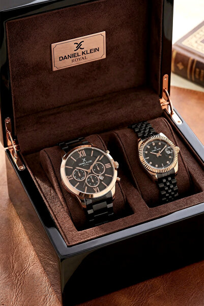 Daniel Klein Orijinal 2 Yıl Garantili Çift Sevgili Saati Paslanmaz Çelik Siya...