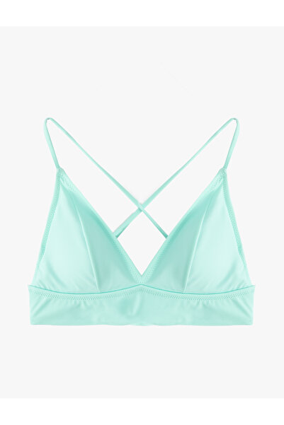 Koton Μπλουζάκι μπικίνι Bralet με λεπτομέρεια με κορδόνια και λουράκι σταυρωτ...