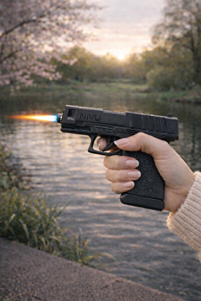 Nivu Bölmeli Oyuncak Kişiye Özel Yapım Saklama Kabı Çakmak Silah Şeklinde Çak...