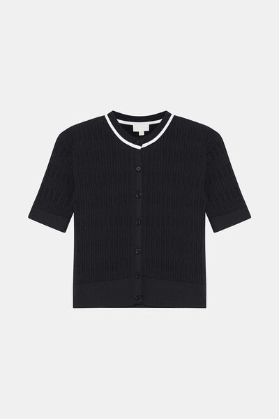 W Collection SİYAH KISA KOLLU HIRKA