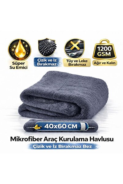 Genel Markalar Coofbe Profesyonel 40x60cm 1200GSM Ultra Kalın Mikrofiber Araç...