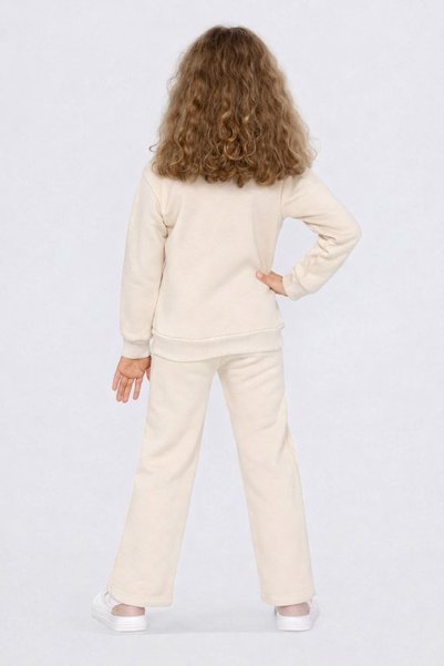 NoveraM Winter Girl's Three-Piece Set - Stylish and Comfortable Set with Embroidered Bow and Polka Dots
