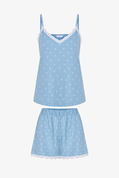 Penti Mavi Aqua Şortlu Pijama Takımı