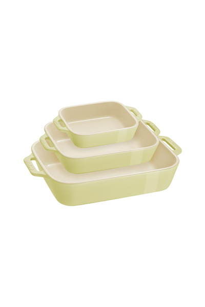STAUB Seramik Fırın Kabı Seti 3'lü Yeşil
