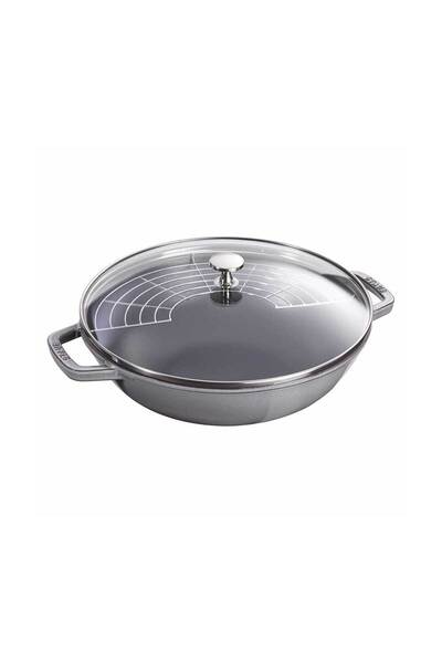 STAUB Mini Wok Cast Iron Cookware 30 cm Gray