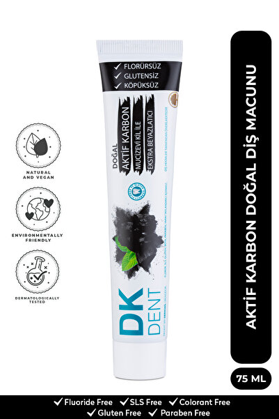 Dermokil Aktif Karbon & Kil Beyazlatıcı Yetişkin Diş Macunu 75 ml