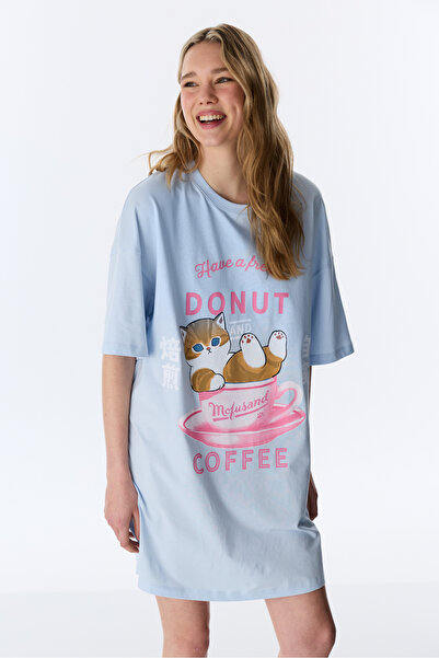 Penti Light Blue Lic Mofusand Nightgown