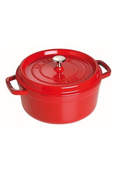 STAUB Cast iron pot round 24 cm cherry