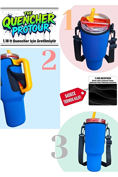 MELA Quencher Pipetli 1.18 LT Neopren Askılı Termos kılıfı