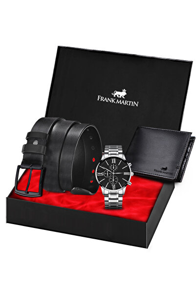 Frank Martin Erkek Saat Cüzdan Kemer Hediye Seti 20-002