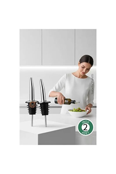 Skygo 2 Adet Inox Çelik Akıtmaz Yağdanlık Ucu - Profesyonel Şişe Tıpası & Sos...