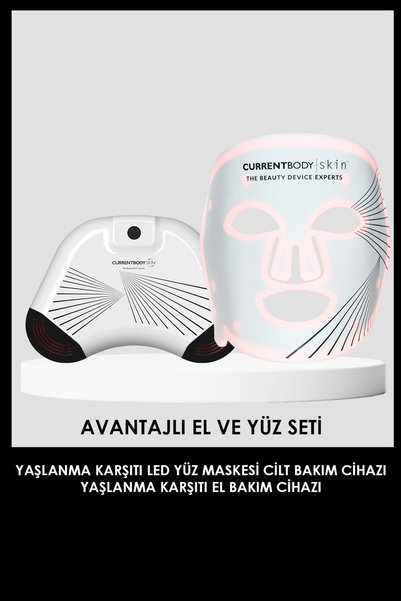 CurrentBody Skin Yaşlanma Karşıtı LED Yüz Maskesi Cilt Bakım Cihazı + Yaşlanm...