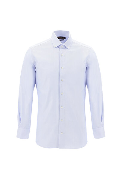 Abdullah Kiğılı Μακρυμάνικο Slim Fit Slim Fit Oxford Cotton πουκάμισο