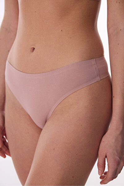 Penti Dirty Pink Stitch-Free Non-Marking Normal Waist Thong Panties