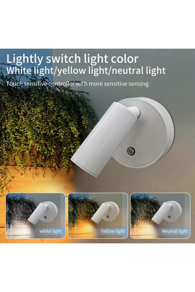 Choice مصباح جداري مغناطيسي قابل لإعادة الشحن عبر منفذ USB، مزود بإضاءة LED ب...