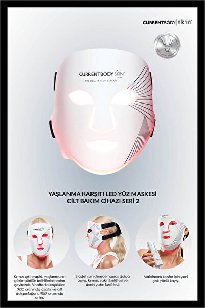 CurrentBody Skin Yaşlanma Karşıtı LED Red Light Yüz Maskesi Cilt Bakım Cihazı...