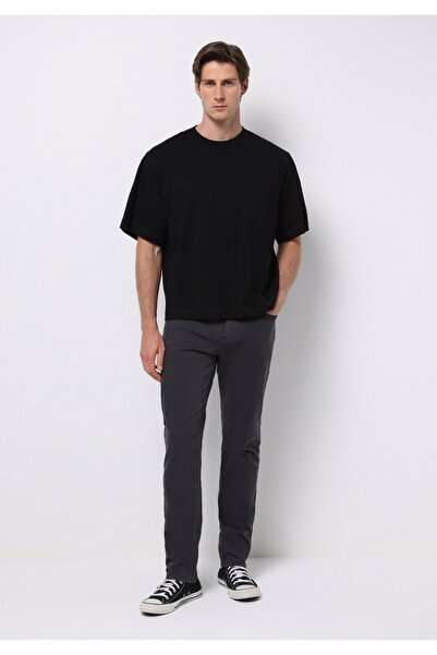 Colin's Straight Fit Mid Waist Straight Leg Men's Anthracite Trousers