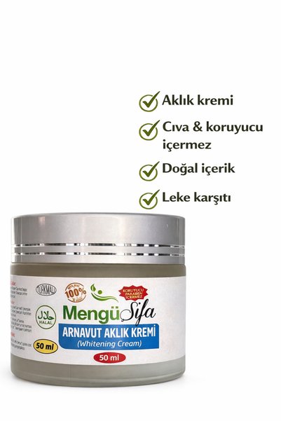 mengü şifa Albanian Whitening Moisturizing Skin Tone Even Cream 50ml (Whitening Cream)