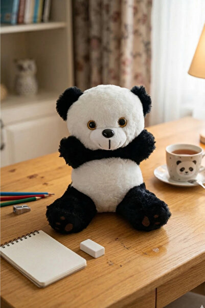 Olomo Peluş 23 cm Ayı ve Panda Yumuşak Dokulu, Sevimli Görünüm, Çocuklar ve B...