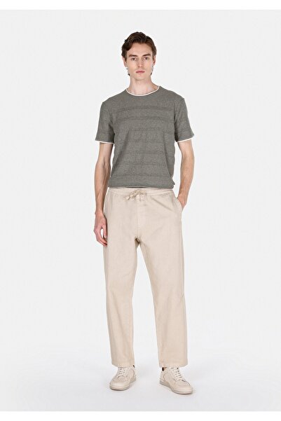 Colin's Relax Fit Mid-Waist Wide Leg Men's Beige Pants