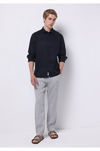 Colin's Regular Fit Mid Waist Long Leg Men's Gray Trousers