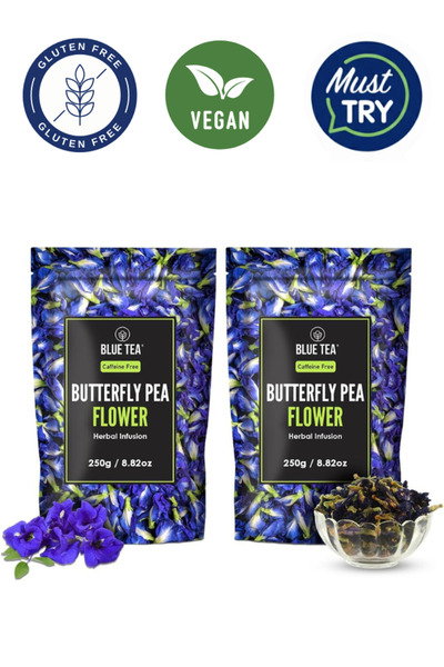 BLUE TEA Butterfly Pea Flower Tea, Exotic Thai Origin, Herbal, 500g Horeca Pack