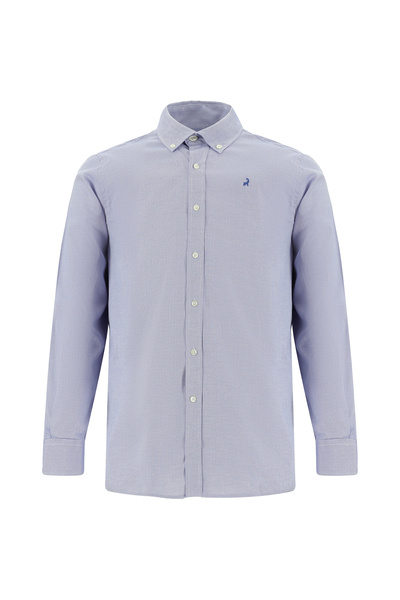 Abdullah Kiğılı Long Sleeve Regular Fit Patterned Cotton Shirt