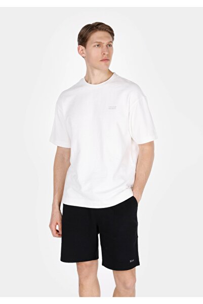 Colin's Tricou alb cu mânecă scurtă, fără buzunare, cu guler rotund, pentru b...