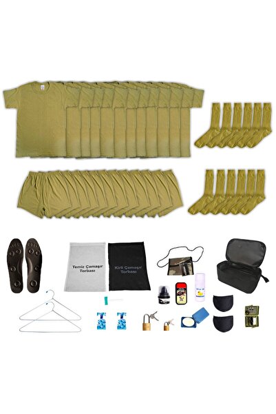KORDAK Basic Military Set of 12 - Shaving Bag Military Clean Dirty Bag