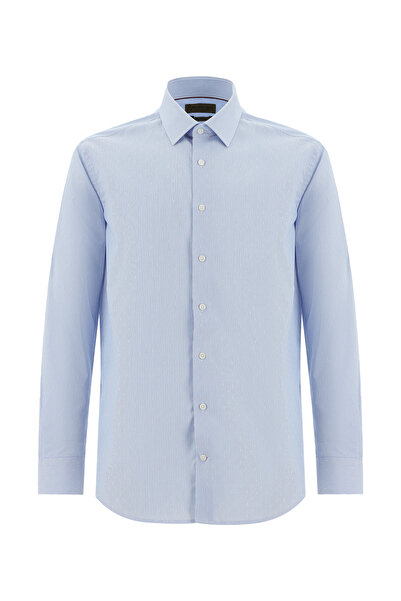 Abdullah Kiğılı Long Sleeve Non Iron Classic Patterned Cotton Shirt