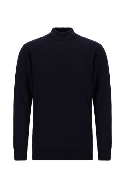 Abdullah Kiğılı Pulover tricotat cu guler pe gât, croială normală, lână piese...