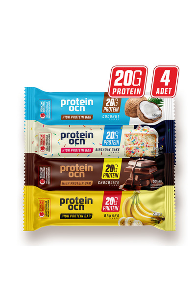 Proteinocean ألواح بروتين، علبة مختلطة، 4 قطع × 50 جرام