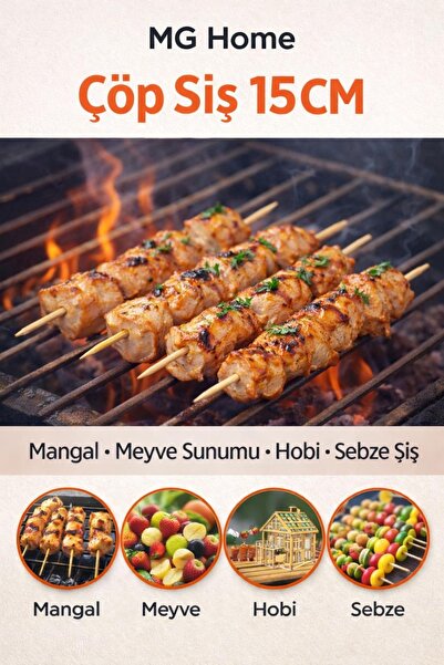 VENON 100 Adet 15 cm🍢 (SADECE ŞİŞ )Kurabiye Dizme Doğum Günü Hazırlık Pasta ...