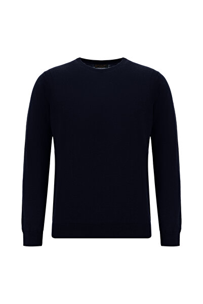 Abdullah Kiğılı Pulover din tricotaj din lână și cașmir, cu decolteu rotund