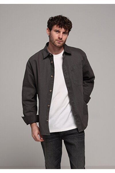 Colin's Oversized Fit Men's Anthracite Shacket