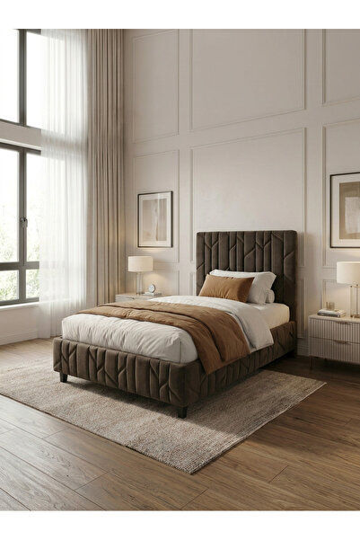 Dienni HESTİA Değiştirilebilir Kumaşlı Demonte Metal Baza+Başlık (Yatak ve Ak...