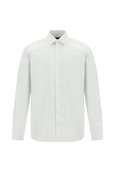 Abdullah Kiğılı Classic Patterned Cotton Shirt - Long Sleeve