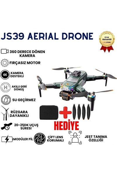 hızlı store JS39 Drone, Akıllı 4K Uzaktan Kumandalı, Fırçasız motorlu Engel K...