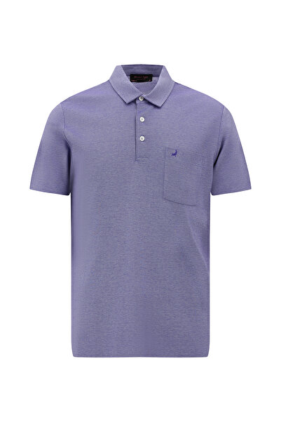 Abdullah Kiğılı Croială normală cu model Brodat Mercerizat bumbac Guler polo ...