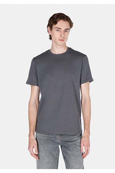 Colin's Tricou cu mânecă scurtă, antracit, cu gât rotund, cu croială normală