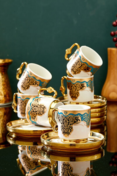 Cooker Royal Crest 90 ml 6-Person Porcelain Coffee Cup Set Ckr3869