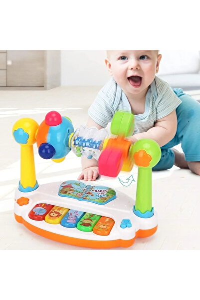 Choice صندوق هدايا، ألعاب بيانو للأطفال، لوحة مفاتيح موسيقية دوارة، ضوء وصوت،...