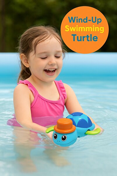 TOYFEST لعبة سلحفاة مائية عائمة ذاتية الصنع لحوض الاستحمام وحوض الاستحمام