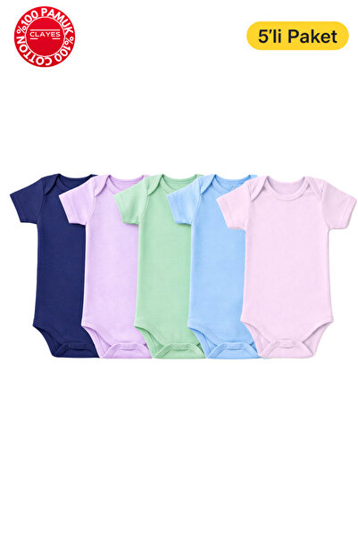 CLAYES Zıbın Newborn Newborn Baby Bodysuit with Snap Fasteners on the Bottom,...