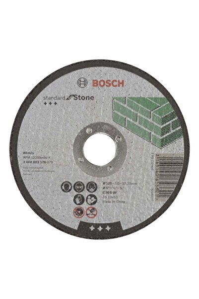 Bosch - 125*3,0 mm Standard Seri Düz Taş Kesme Diski (Taş)
