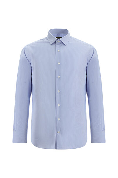 Abdullah Kiğılı Cămașă italiană din bumbac cu mâneci lungi, slim fit, cu dung...